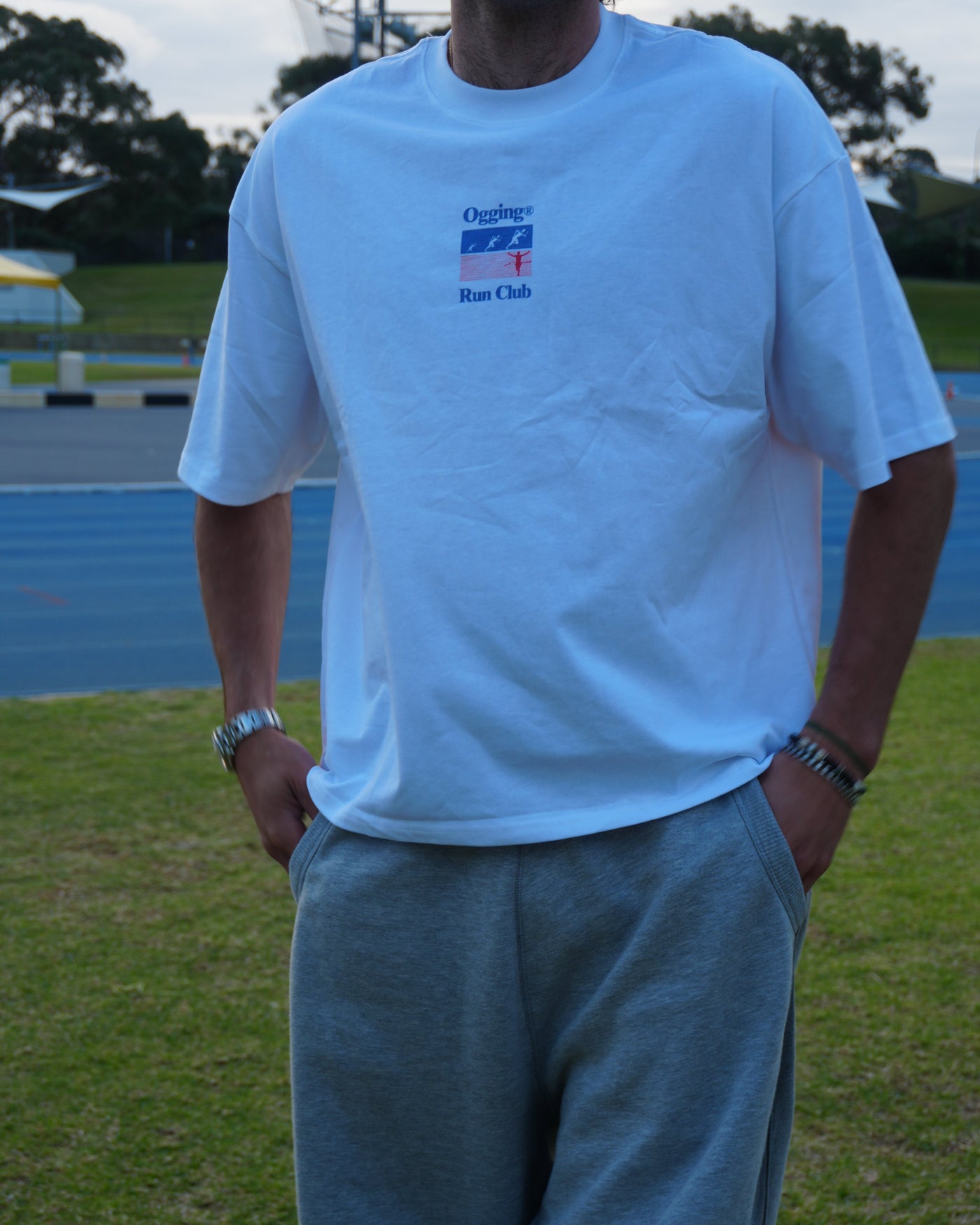 Midweight Box-Fit Tee — Run Club (arr. mid ~Sept)