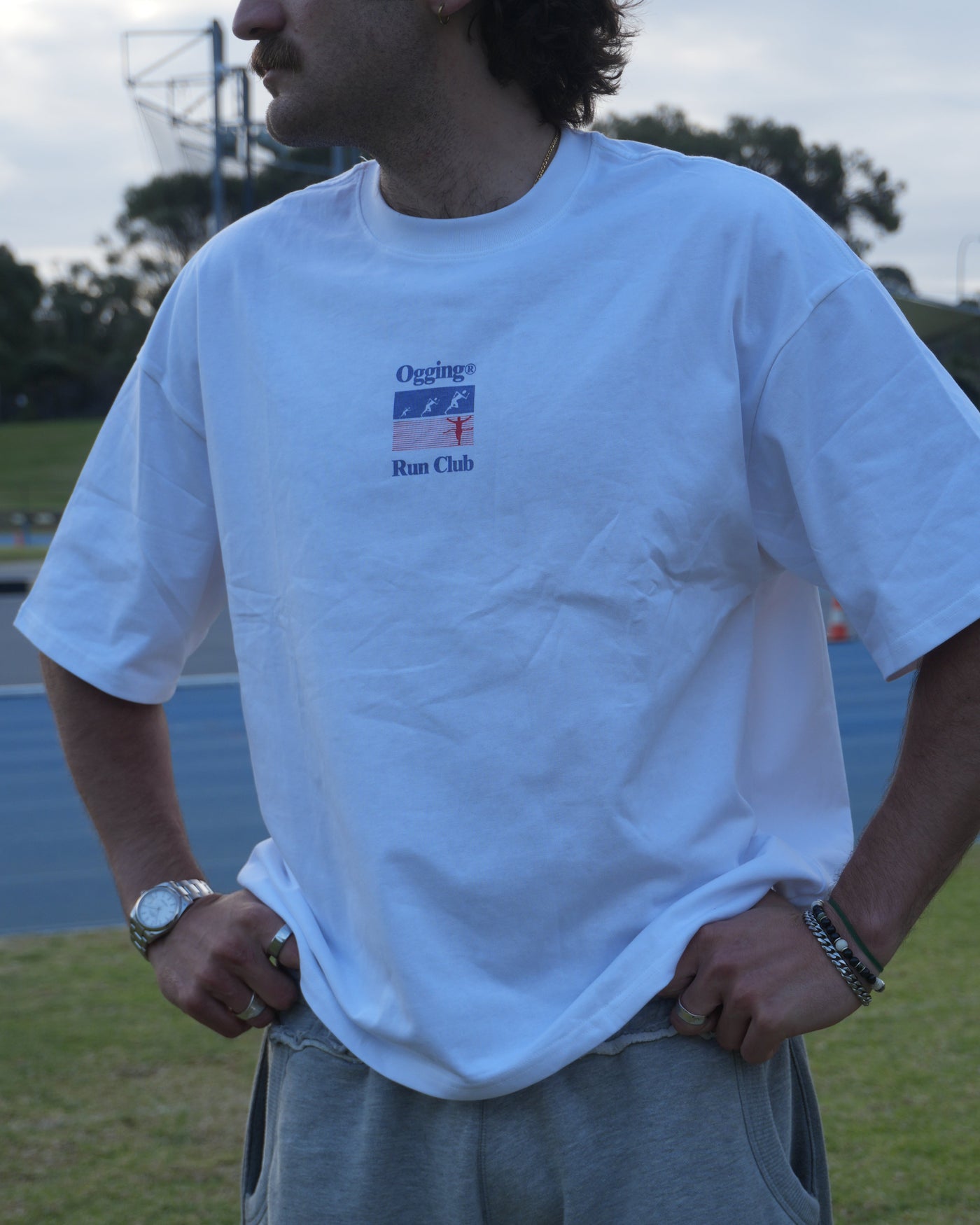 Midweight Box-Fit Tee — Run Club (arr. mid ~Sept)