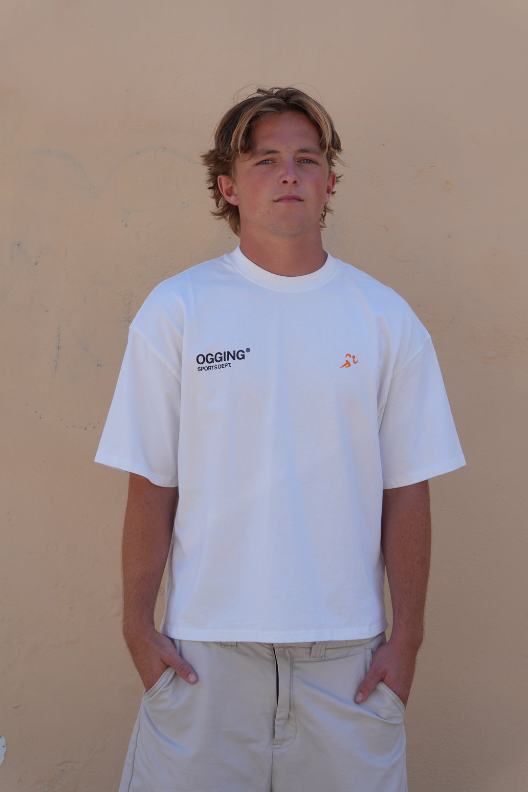 Box-Fit Cropped Tee — Orange