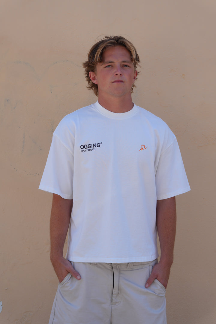 Box-Fit Cropped Tee — Orange