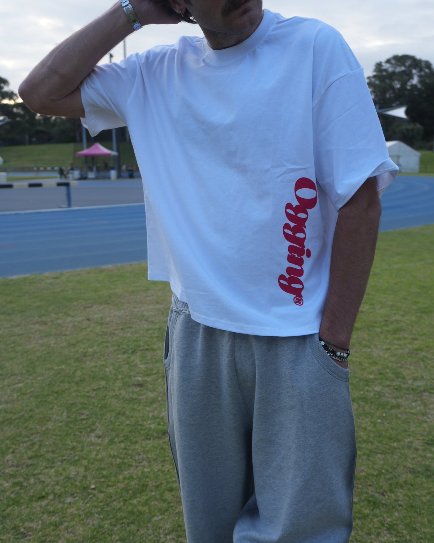 Midweight Box-Fit Tee — Script (arr. mid ~Sept)