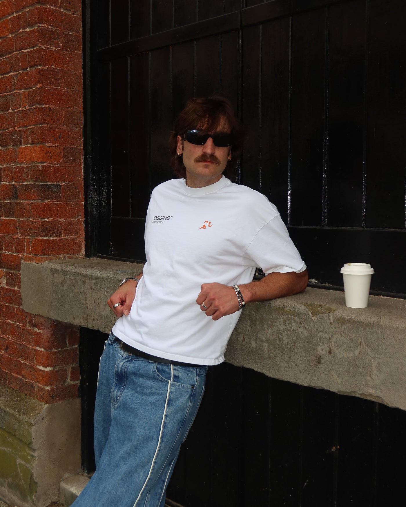 Midweight Box-Fit Tee — Orange