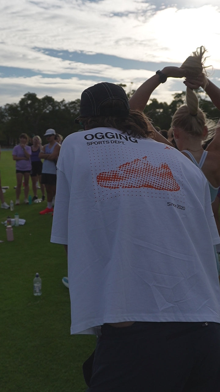 Box-Fit Cropped Tee — Orange